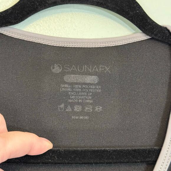 SAUNAFX Neoprene Sauna Vest Top Mens M/L Black Slimming Microban Zip Workout Gym - Picture 6 of 7